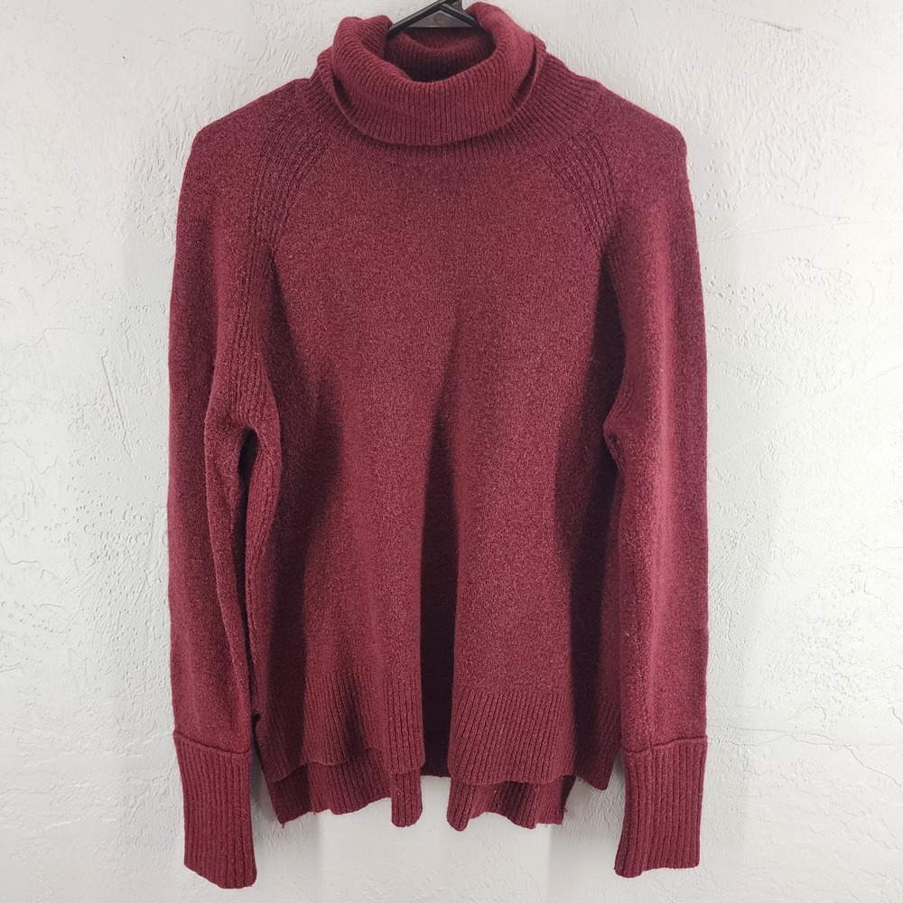 J.Crew Red Turtleneck Merino Alpaca Wool Blend Sweater Womens Small